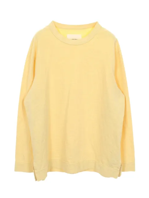 Jil Sander Pre-Owned 2010s side slit T-shirt Yellow 1085147