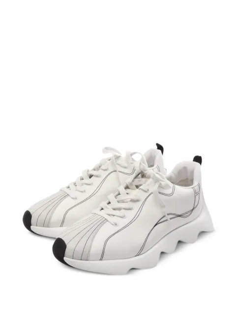 Hermès Pre-Owned Anvol suede-detail sneakers White 1088132