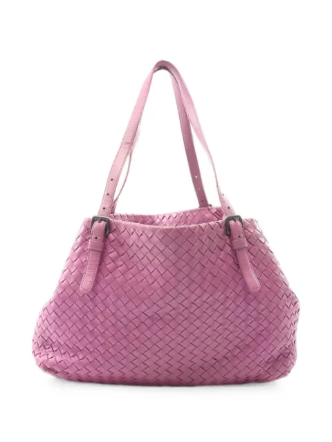 Bottega Veneta Pre-Owned 2000s Medium Intrecciato leather tote bag Pink 1088334