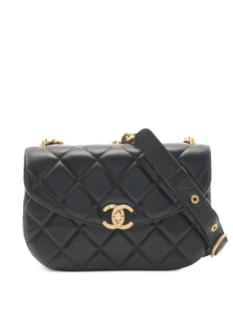 CHANEL Pre-Owned 2021 Small Matelassé chain shoulder bag Black 1089717H9GX2AGK