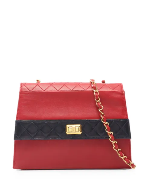 CHANEL Pre-Owned 1989-1991 Matelassé turn-lock cross body bag Red 10885171589126