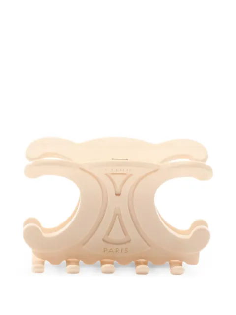 Celine Pre-Owned 2020s Triomphe hair claw Neutrals 1089229