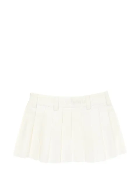 Miu Miu Pre-Owned 2010s pleated chino skirt White 1088076