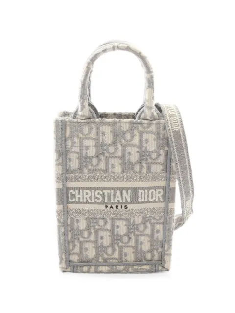 Christian Dior Pre-Owned 2000s mini Book Tote canvas bag Grey 1088605
