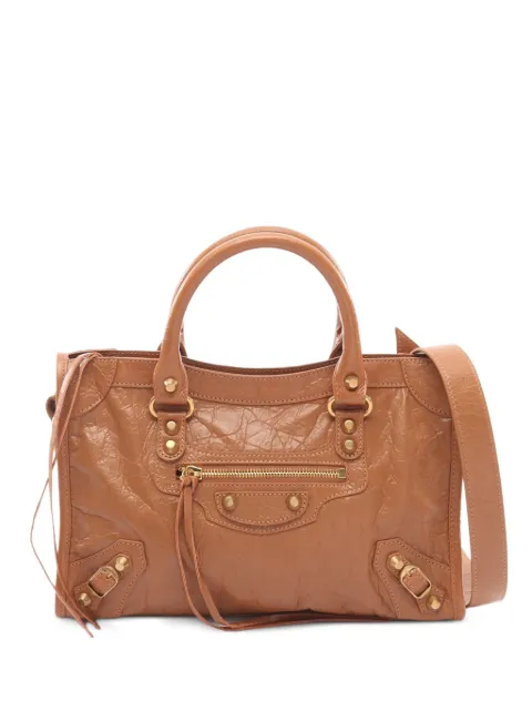 Balenciaga Pre-Owned 2020s Large City leather handbag Neutrals 1089519