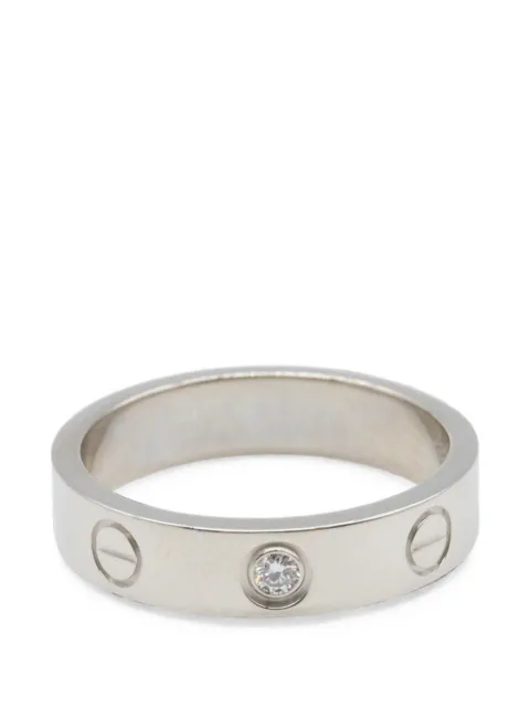 Cartier 2010s mini Love diamond ring Silver 1087081ACK909