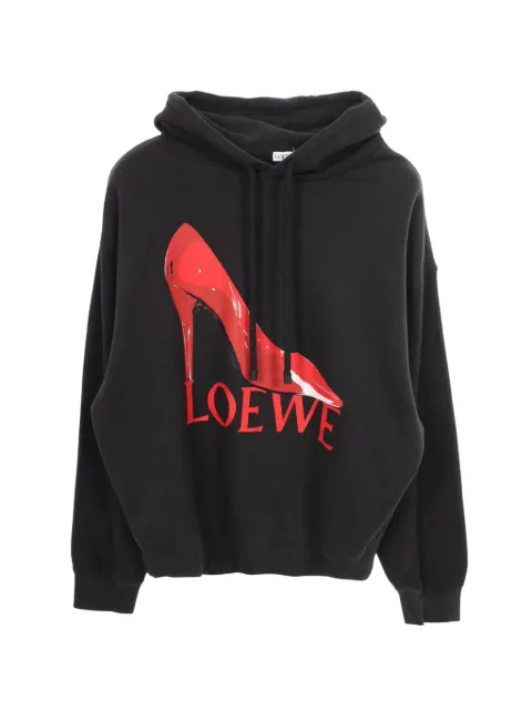 Loewe Pre-Owned 2010s logo-print hoodie Black 1088020