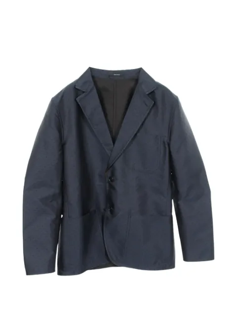 Hermès Pre-Owned 2010s dot-pattern reversible blazer Blue 1084430