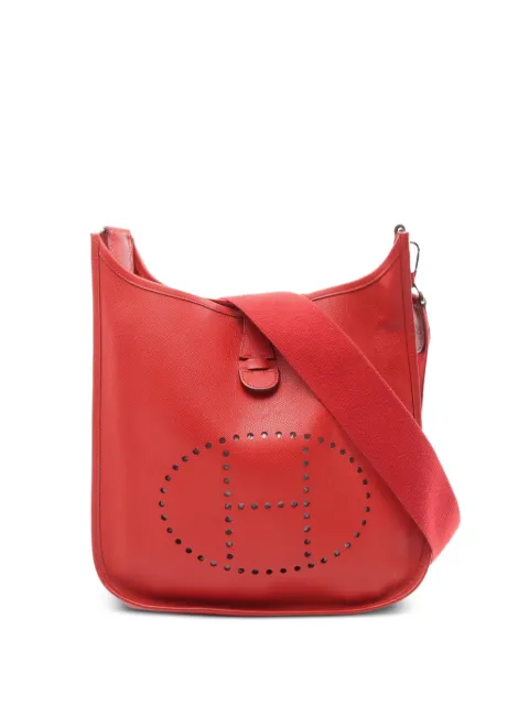 Hermès Pre-Owned 2000s 2 De PM Evelyn perforated-logo leather shoulder bag Red 1087703