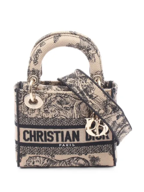 Christian Dior Pre-Owned 2000s mini Lady D-Lite two-way handbag Neutrals 1089553