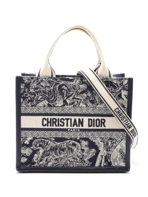 Christian Dior Pre-Owned 2010s small Book Tote logo-print tote bag Blue 1087508