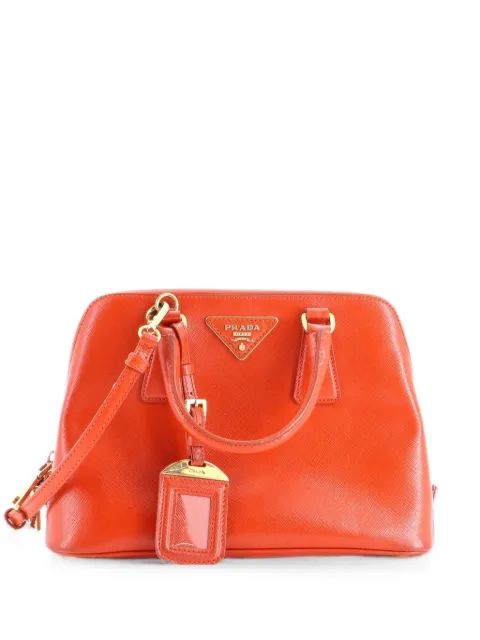 Prada Pre-Owned Promenade Bag Saffiano Leather Small satchel Orange 4CP1Q8P8I4ARE4DF