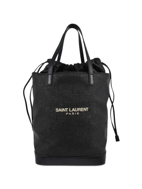 Saint Laurent Pre-Owned 2018 Teddy drawstring bucket bag Black 167010