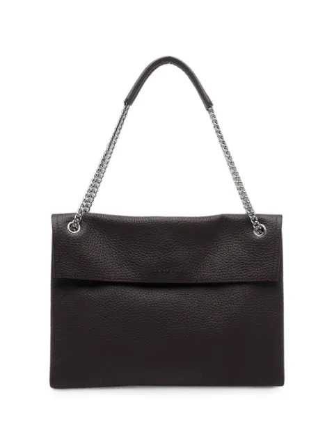 Orciani Venus grained-leather shoulder bag Brown B02212SOFBURGUNDY