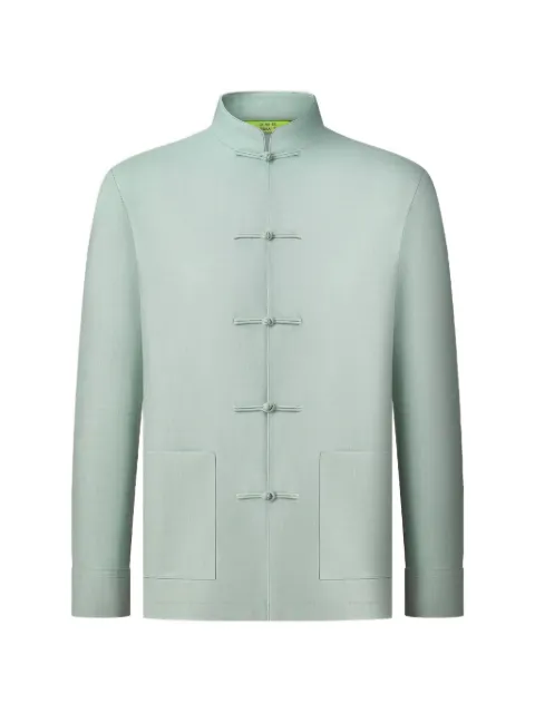 Shanghai Tang Tang frog-fastening shirt Green Z2MRB112JA