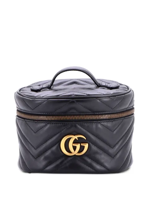 Gucci Pre-Owned GG Marmont Vanity Matelasse Leather Mini backpack Black JWOGMR8GFV0XWOJ9