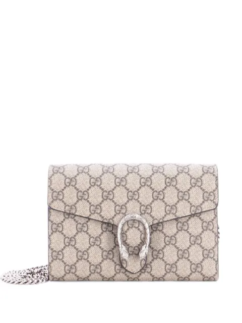 Gucci Pre-Owned Dionysus Chain Wallet GG Coated Canvas Small crossbody bag Red CNQPE337SFFT2FBS