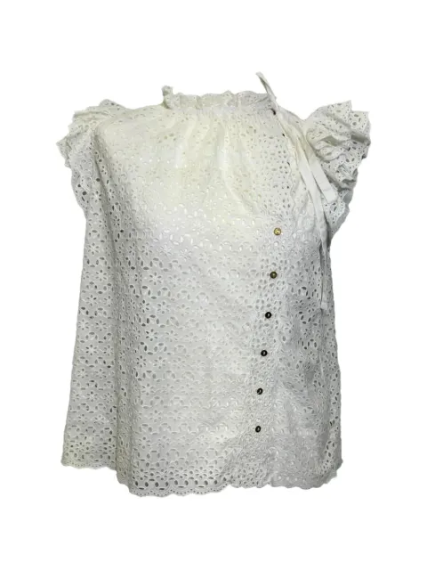 Ulla Johnson Grace embroidered top White RFCPUGBCL758126W