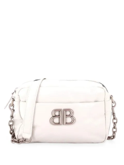 Balenciaga Pre-Owned Monaco Camera Bag Leather XS crossbody bag White R0KW8PNQIJSEC7S9