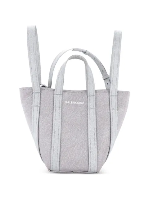 Balenciaga Pre-Owned Everyday 2.0 North South Tote Glitter Fabric XS satchel Metallic V9L5J81CIUI8FJBL