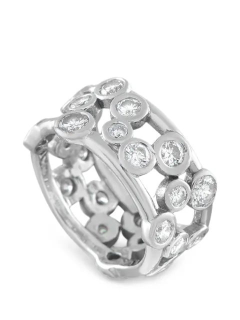 LB Exclusive diamond circular-motif ring Silver MF23062426