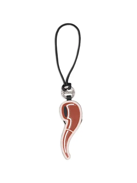 Longchamp Longcharm pipe keyring Brown 36097J29504