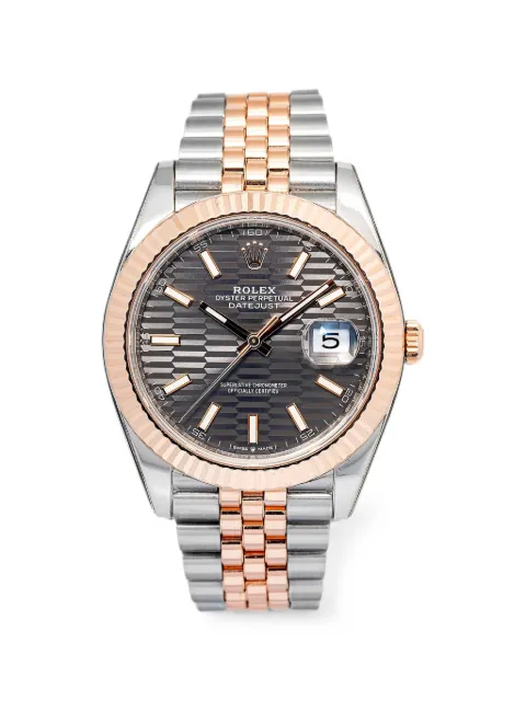 Rolex Datejust fluted bezel 41mm watch Grey 126331