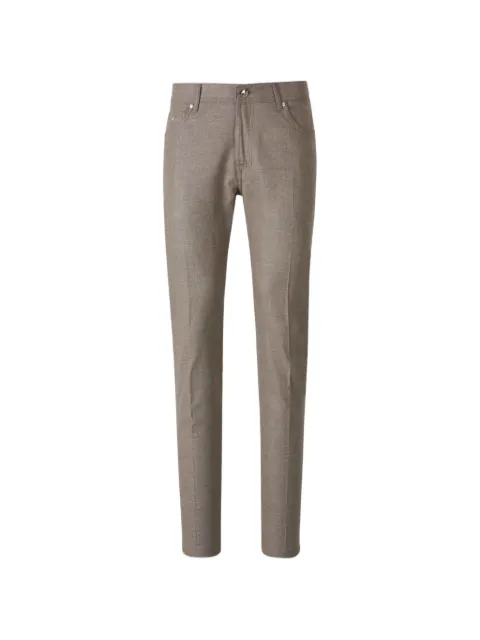 Marco Pescarolo logo-patch jeans Brown NERANOM5443