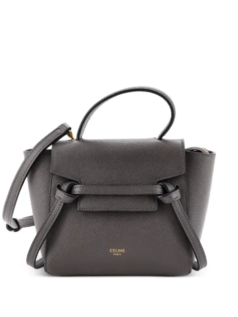 Celine Pre-Owned Belt Bag Textured Leather Pico shoulder bag Grey CJCBGMXXL3NTAMSX