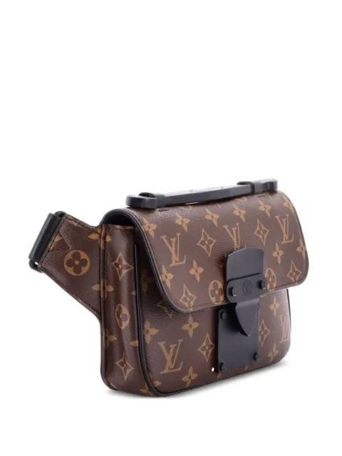 Louis Vuitton Pre-Owned S Lock Sling Bag Macassar Monogram Canvas belt bag Black YDPAZQGH8PTTNMI6