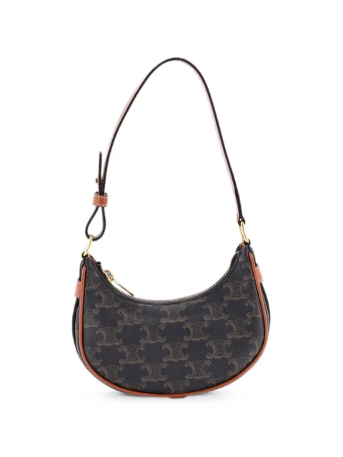 Celine Pre-Owned Ava Bag Triomphe Coated Canvas Mini shoulder bag Brown B21SFGSJU37R8D95