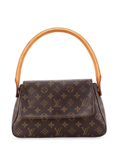 Louis Vuitton Pre-Owned Looping Handbag Monogram Canvas Mini satchel Brown XTHA0J0HYYB5HCTM