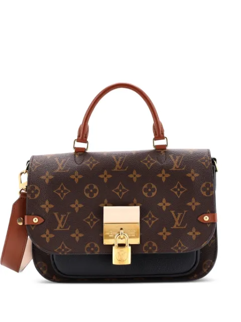 Louis Vuitton Pre-Owned Vaugirard Handbag Monogram Canvas with Leather satchel Black 68DV8KYX6FKCOY73