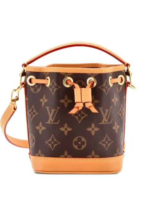 Louis Vuitton Pre-Owned Noe NM Handbag Monogram Canvas Nano bucket bag Brown GEGU7GRBDMDRIDDK