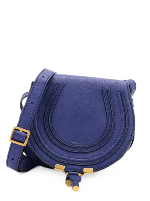 Chloé Pre-Owned Marcie Leather Small crossbody bag Blue 5QB5RA479U2E1O3H