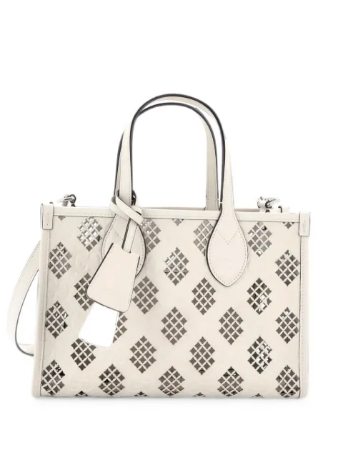 Gucci Pre-Owned Ophidia Tote GG Debossed Laser Cut Leather Small shoulder bag Neutrals 0SNT4TWUHL8AVY75