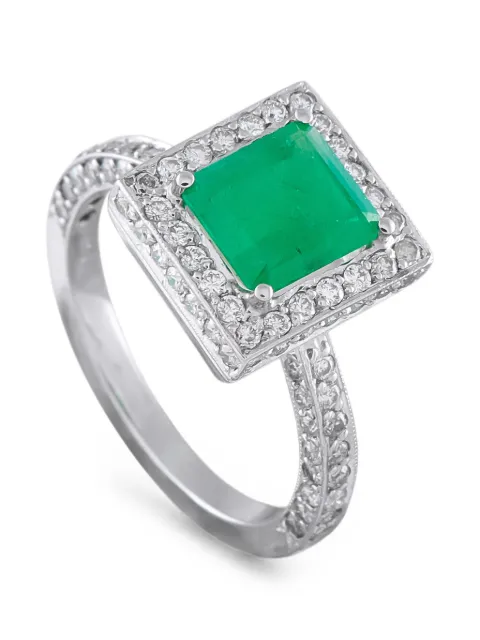 LB Exclusive emerald and diamond ring Silver MF35062526