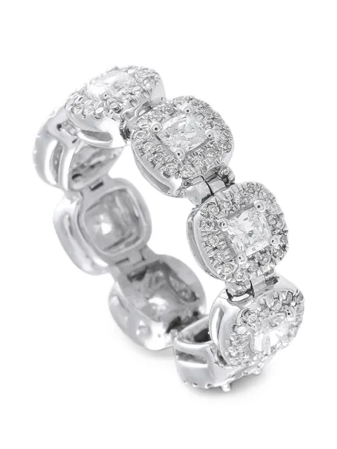 LB Exclusive diamond halo ring Silver MF31062526