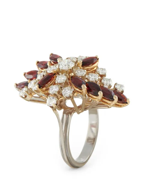 LB Exclusive diamond and garnet ring Silver MF26062426