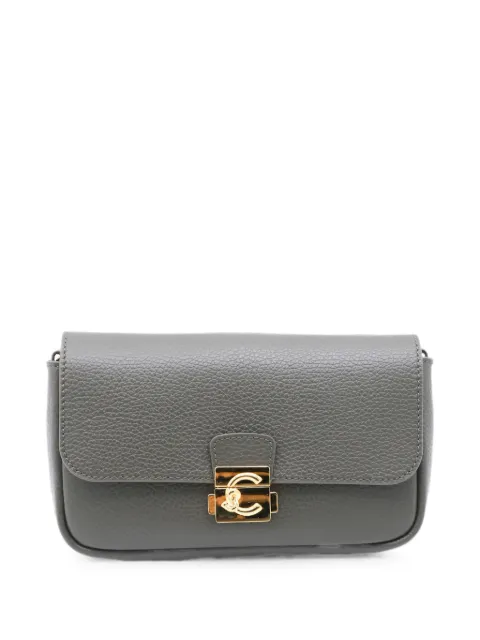Coccinelle C-Me Lock grainy leather cross body bag Green E5U4K520101