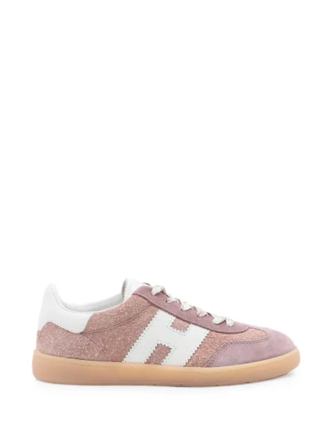 Hogan Cool logo-patch panelled sneakers Pink HXW6470FB60VGZ