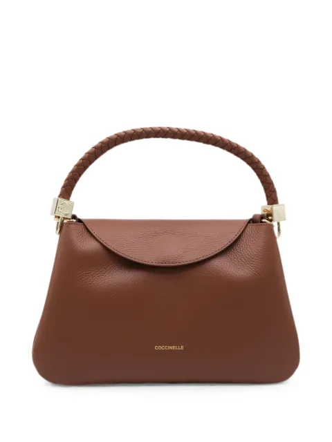 Coccinelle braided-handle leather shoulder bag Brown E1VCK180201