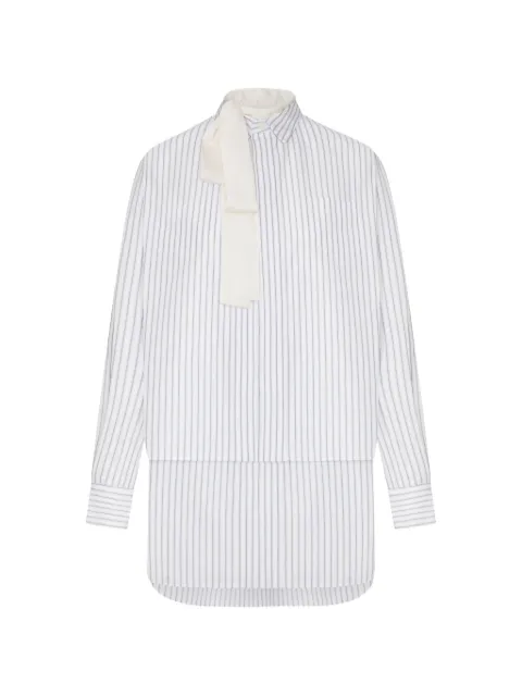 sacai striped scarf-detail mini dress White 2608615