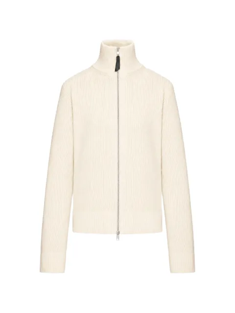 Maison Margiela ribbed-knit zip-up cardigan White S51HP0035S17781