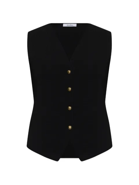 Max Mara Gola button-up vest Black MXMGOLA2621356011