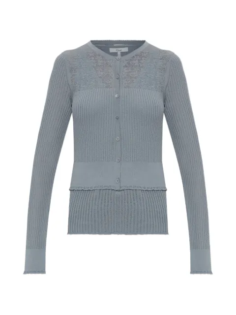 Chloé ribbed-knit wool vest and cardigan Blue CH26AMX01560
