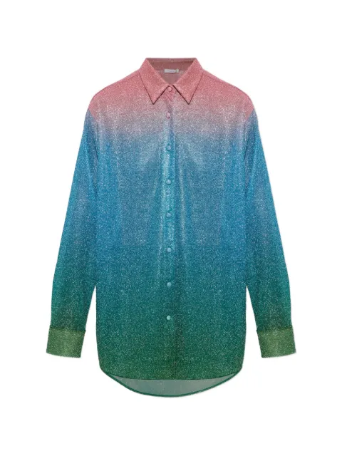 Oséree gradient-effect shirt Blue LPSS250PRINTEDLUREX