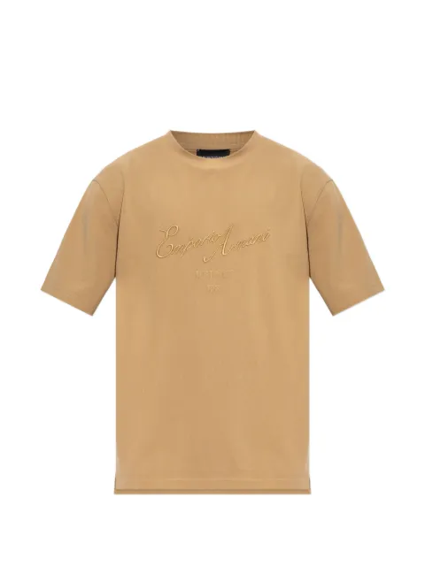 Emporio Armani logo-embroidered T-shirt Neutrals EM006411AF27350