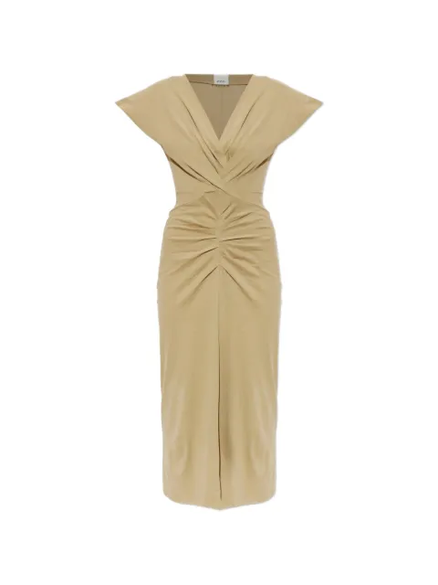 ISABEL MARANT Nadra V-neck midi dress Neutrals RO1174FBA1N41I