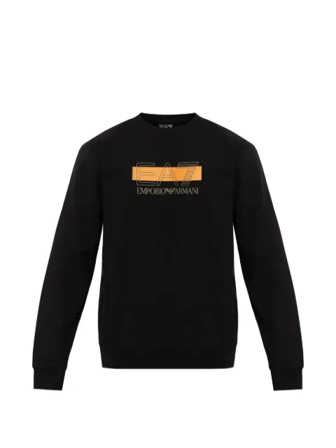 Ea7 Emporio Armani long-sleeve logo-print sweatshirt Black 7M002419AF13512